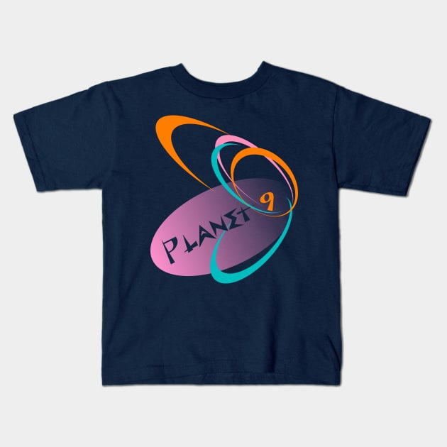 Planet Nine 1950s Logo Kids T-Shirt by beethovenday